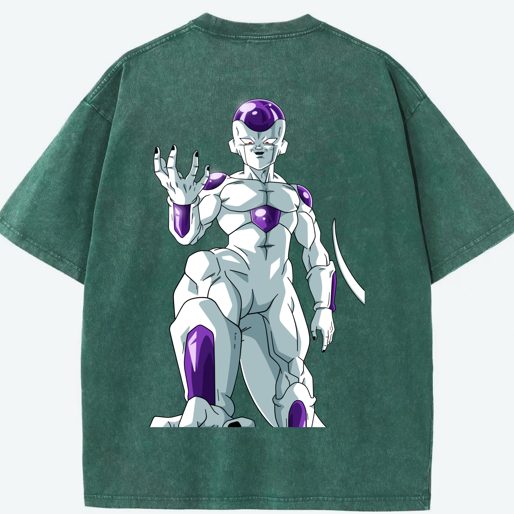 （画像用） ドラゴンボール フリーザ DRAGON BALL Frieza 綿100% ヴィンテージ風 半袖Tシャツ（背面プリント）